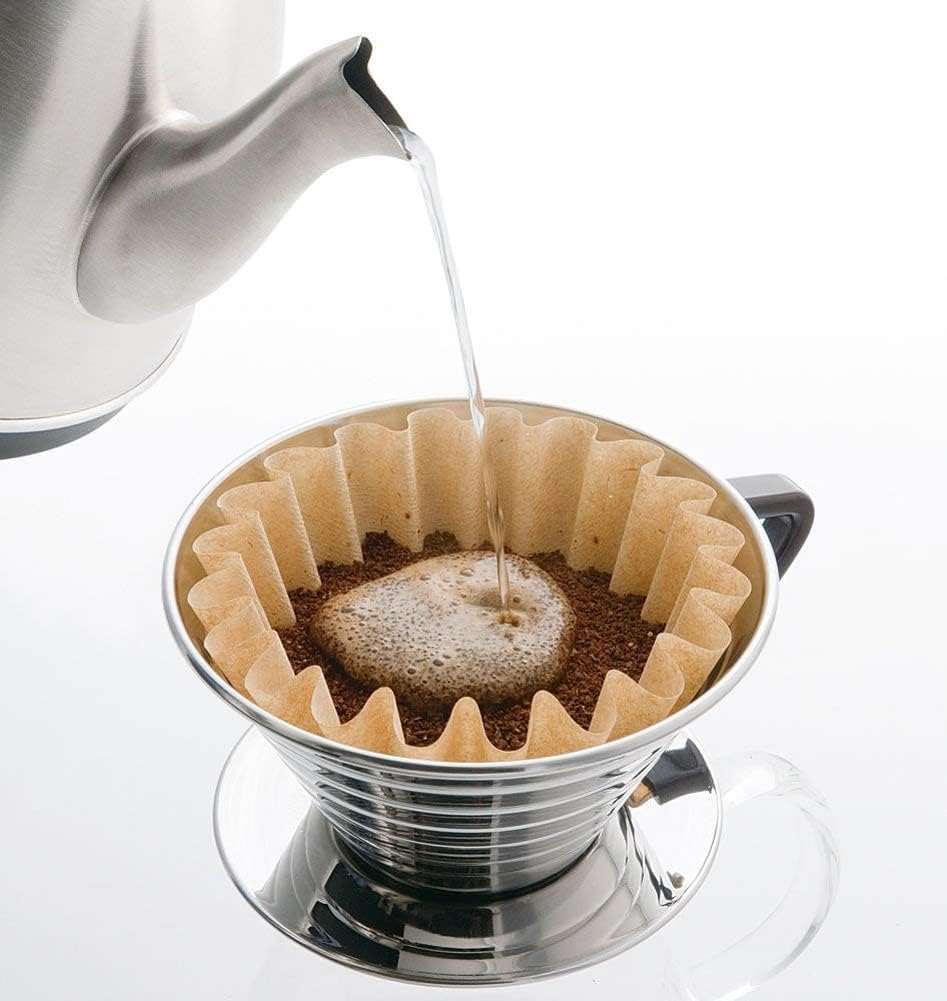 Kalita カリタ ステンレス製ウェーブドリッパー 155｜1〜2杯用 ドリップコーヒー器具｜ウェーブフィルター