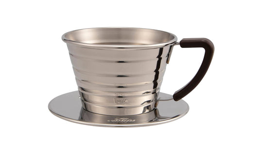 Kalita カリタ ステンレス製ウェーブドリッパー 155｜1〜2杯用 ドリップコーヒー器具｜ウェーブフィルター