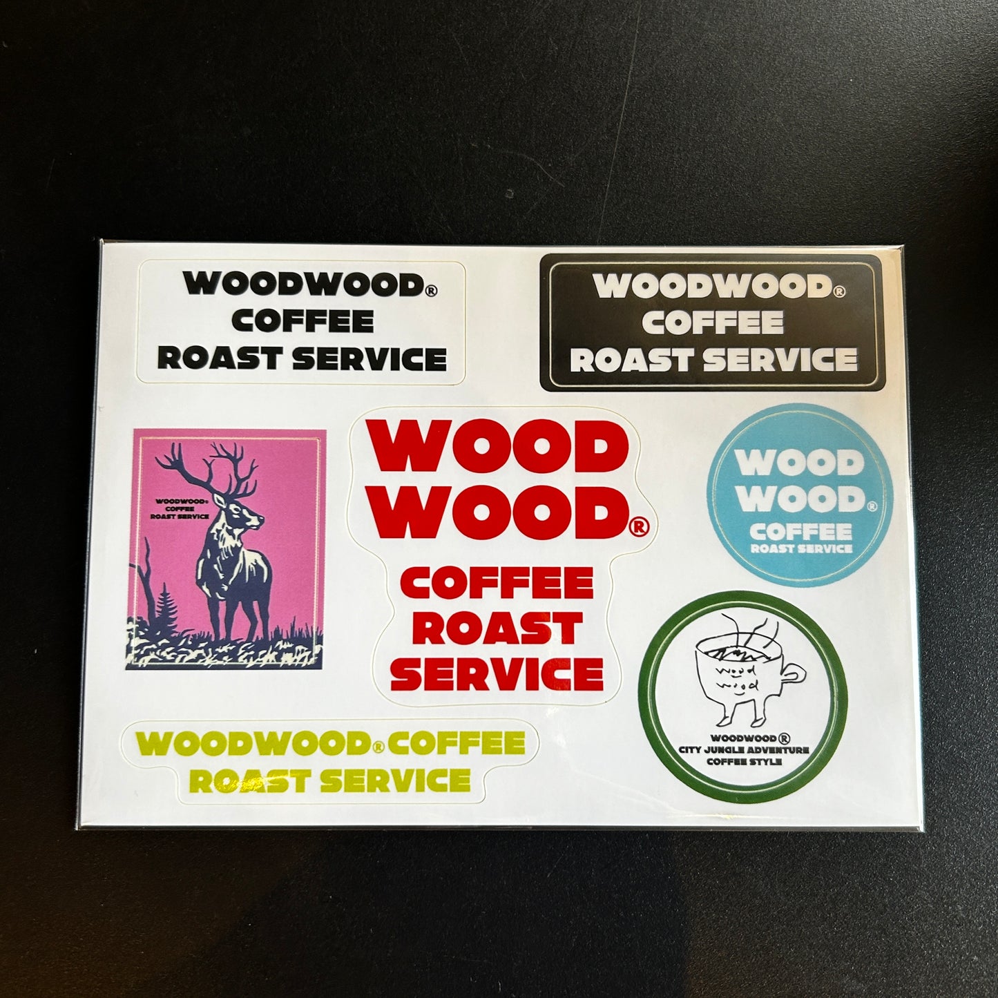 WOODWOOD オリジナルステッカーシート（A6サイズ・全7種）