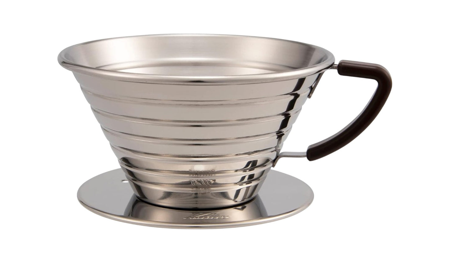 Kalita カリタ ステンレス ウェーブ ドリッパー 185｜2〜4杯用 ウェーブドリッパー｜ハンドドリップコーヒー器具