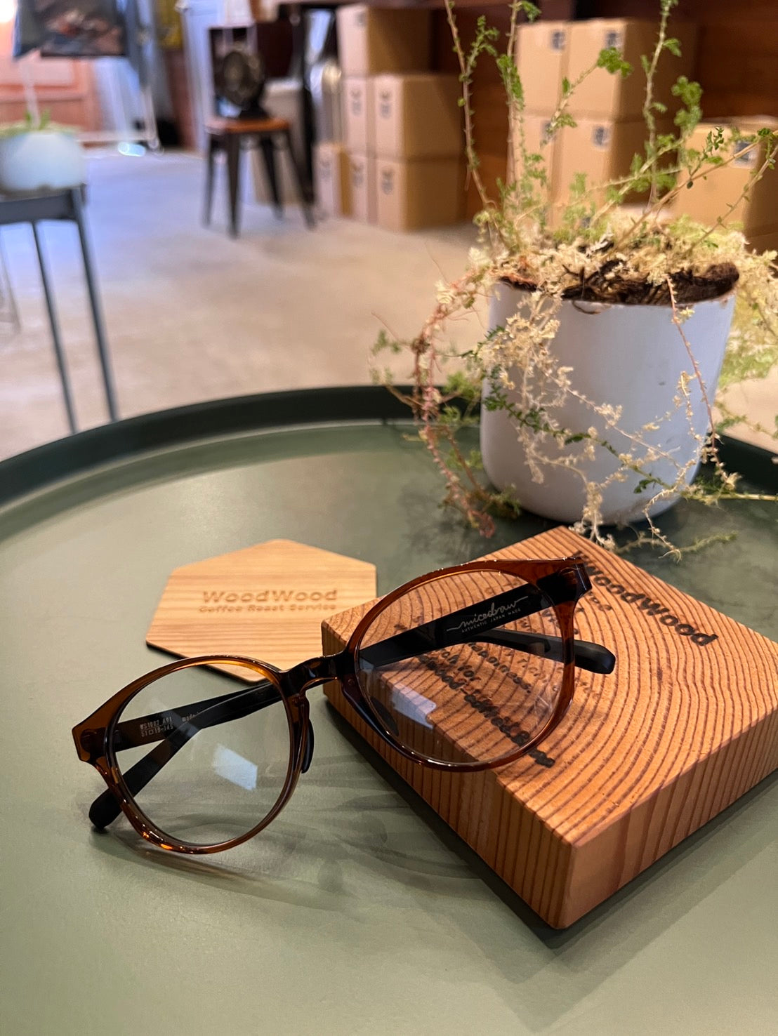 WOODWOOD COFFEE × micedraw｜5周年記念オリジナルサングラス｜純国産モデルmade in Sabae 鯖江