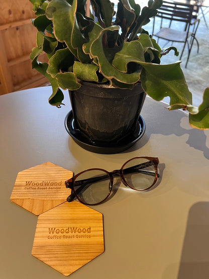 WOODWOOD COFFEE × micedraw｜5周年記念オリジナルサングラス｜純国産モデルmade in Sabae 鯖江