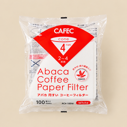 Abaca 円すい型ペーパーフィルター 4カップ用（100枚入）