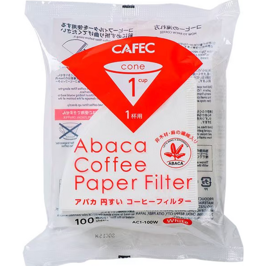 Abaca 円すい型ペーパーフィルター 1カップ用(100枚入)