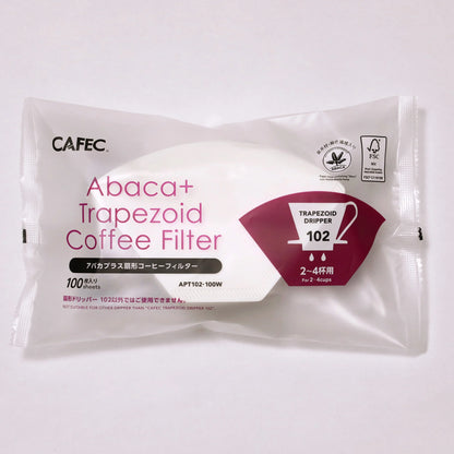 アバカプラス扇形コーヒーフィルター（２〜４杯用）　100枚入　SA-COC-004016