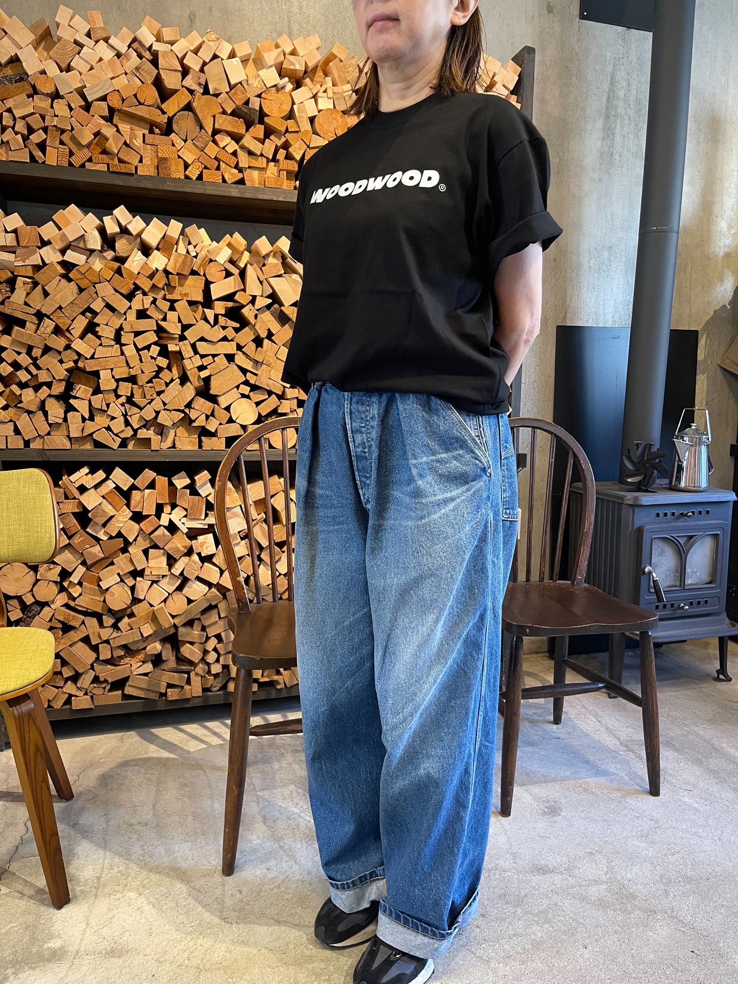 WOODWOOD 5th Anniversary T-Shirt “6th Edition”｜United Athle 5.6oz｜Black｜Lサイズ