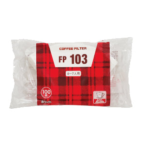 Kalita カリタ 扇形ペーパー コーヒーフィルター ホワイト NK103濾紙 4~7人用 100枚入り