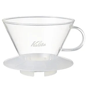 Kalita カリタ ガラスドリッパー 185｜2〜4杯用 ウェーブドリッパー｜ハンドドリップコーヒー器具