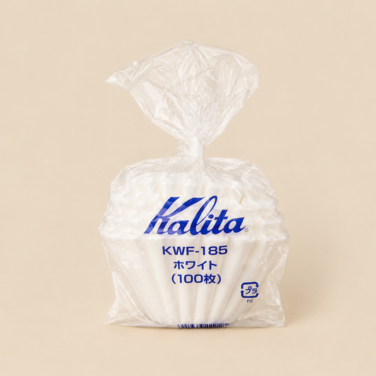 Kalita カリタ ウェーブフィルター 185（100枚入）｜業務用・簡易パック｜2〜4杯用 ペーパーフィルター