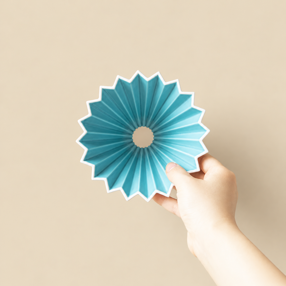 ORIGAMI ドリッパー S Turquoise ターコイズ｜1～2杯用・磁器/ 日本製