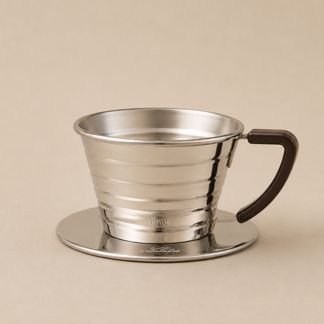 Kalita カリタ ステンレス製ウェーブドリッパー 155｜1〜2杯用 ドリップコーヒー器具｜ウェーブフィルター