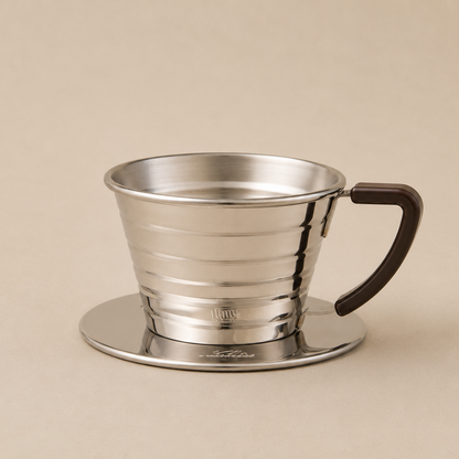 Kalita カリタ ステンレス製ウェーブドリッパー 155｜1〜2杯用 ドリップコーヒー器具｜ウェーブフィルター