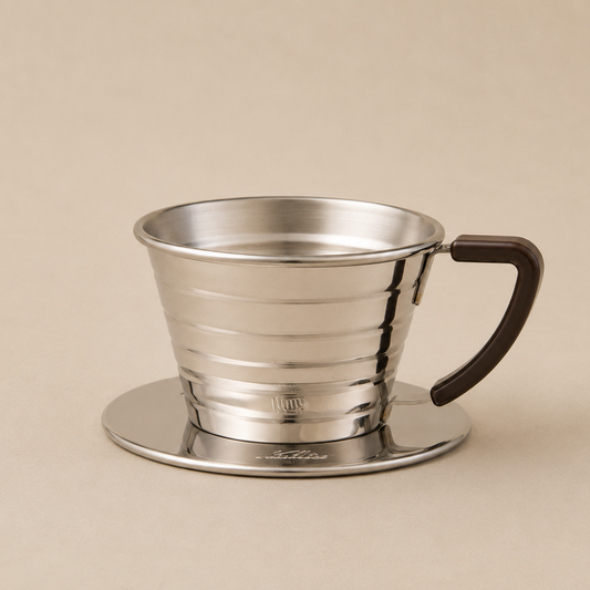 Kalita カリタ ステンレス製ウェーブドリッパー 155｜1〜2杯用 ドリップコーヒー器具｜ウェーブフィルター