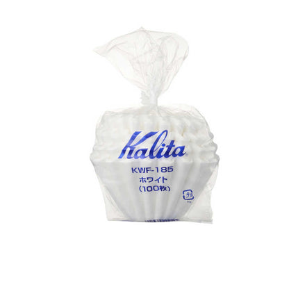 Kalita カリタ ウェーブフィルター 185（100枚入）｜業務用・簡易パック｜2〜4杯用 ペーパーフィルター