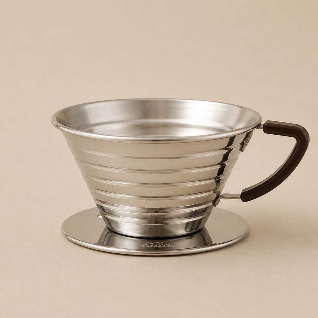 Kalita カリタ ステンレス ウェーブ ドリッパー 185｜2〜4杯用 ウェーブドリッパー｜ハンドドリップコーヒー器具
