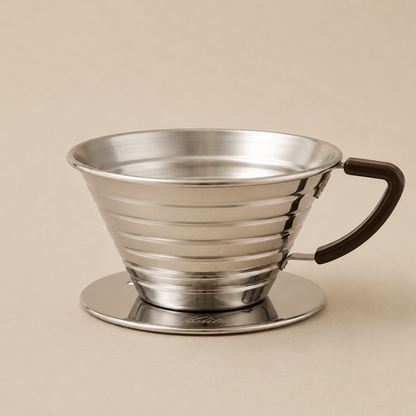 Kalita カリタ ステンレス ウェーブ ドリッパー 185｜2〜4杯用 ウェーブドリッパー｜ハンドドリップコーヒー器具